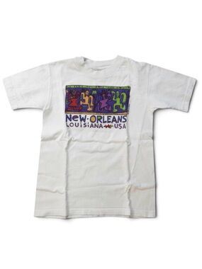 Vintage Tee Anvil New Orleans Looziana Big Hed Designs Mardi Gras Youth Medium